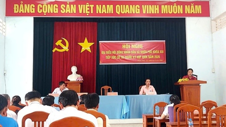 Tổ đại biểu số 2 Hội đồng nhân dân xã Nhơn Phú khóa XIII, tiếp xúc cử tri trước kỳ họp giữa năm 2026
