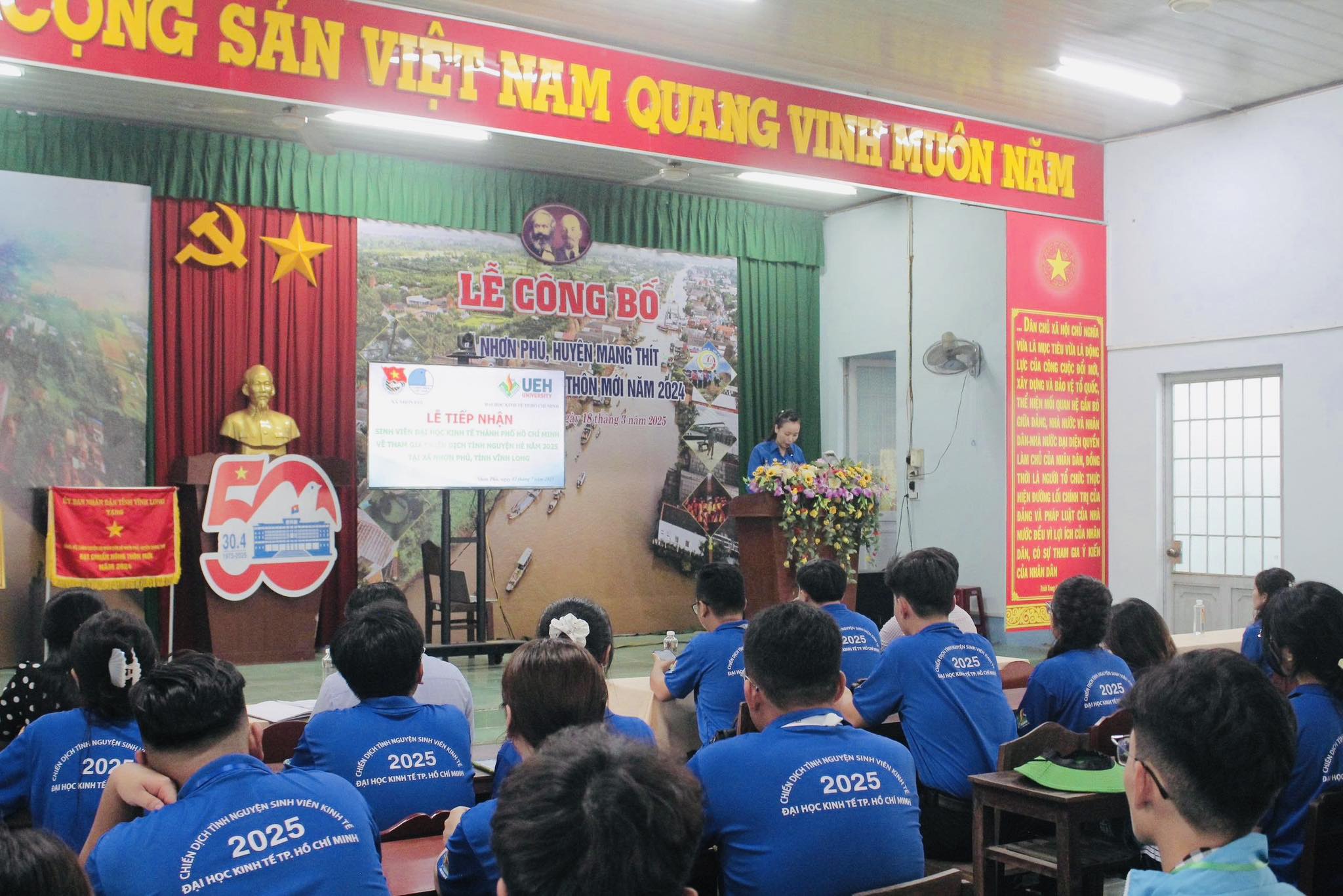 Đoàn Thanh niên xã Nhơn Phú tiếp nhận sinh viên tình nguyện về hoạt động chiến dịch mùa hè xanh năm 2025