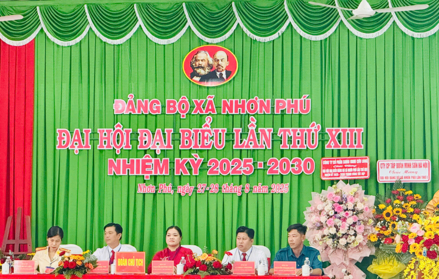 Đại hội đại biểu Đảng bộ xã Nhơn Phú lần thứ XIII, nhiệm kỳ 2025 - 2030